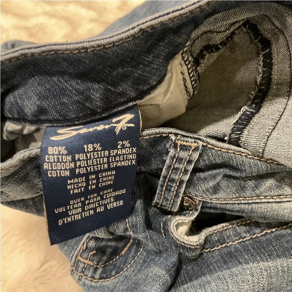 7 Seven Women Boot Cut Jeans Embroidered Pockets Size 8 - Picture 4 of 11